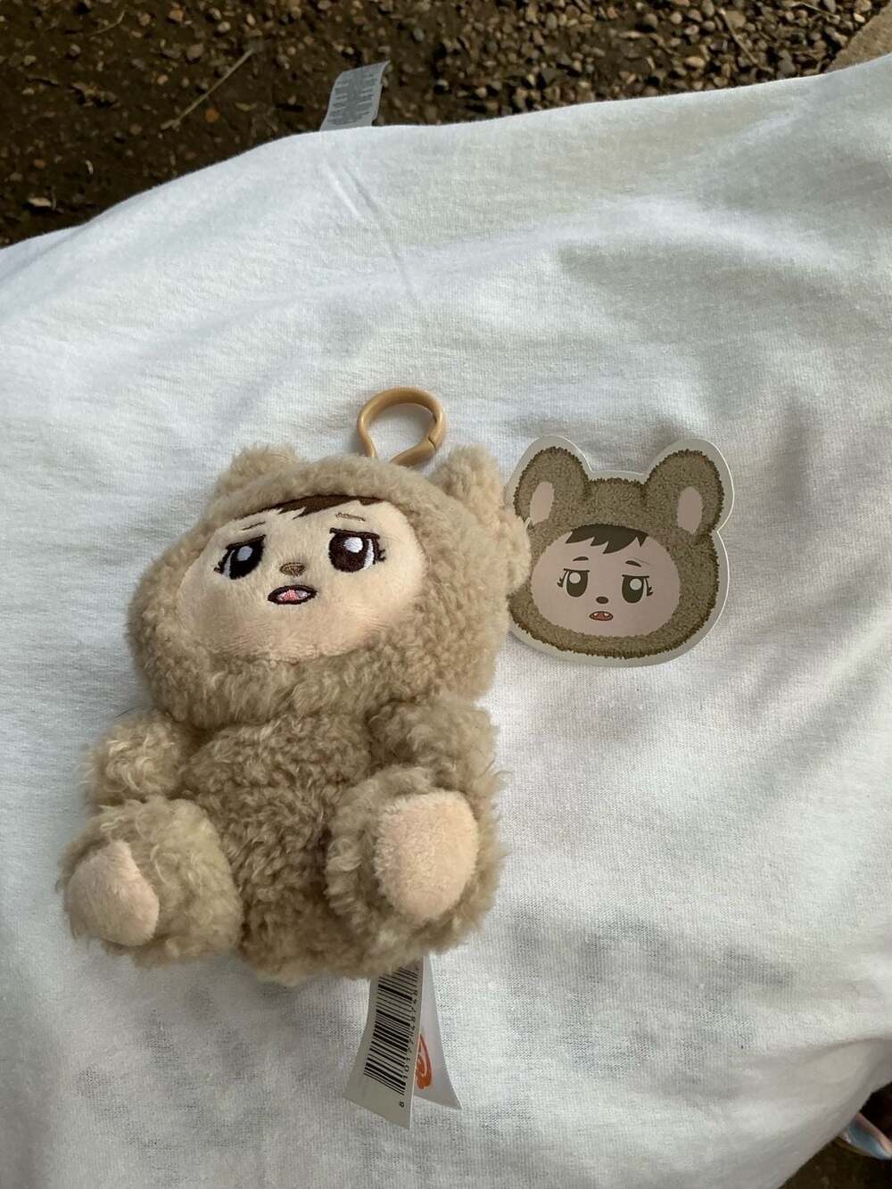 LaBabies Monster Light Brown Lulu 5-Inch Plush Keychain Clip